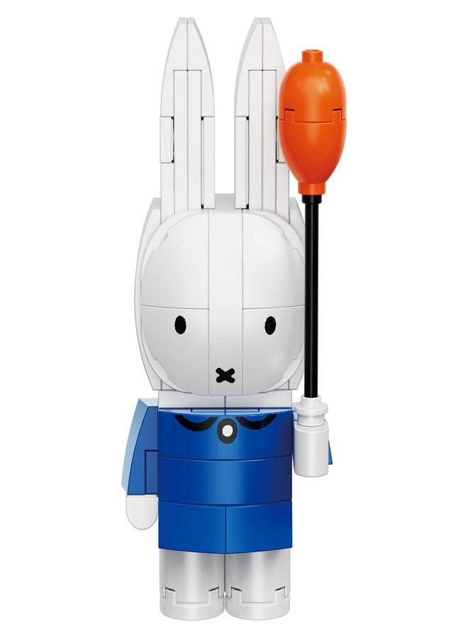 Brickcraft Miffy with Balloon Building Block Set 100-Piece Cute Bunny Figure in Blue Dress Holiday Christmas Toy Gift for Kids Collectors Fans Ages 8+ Festive DIY Brick Kit for Holiday Fun - Image 3